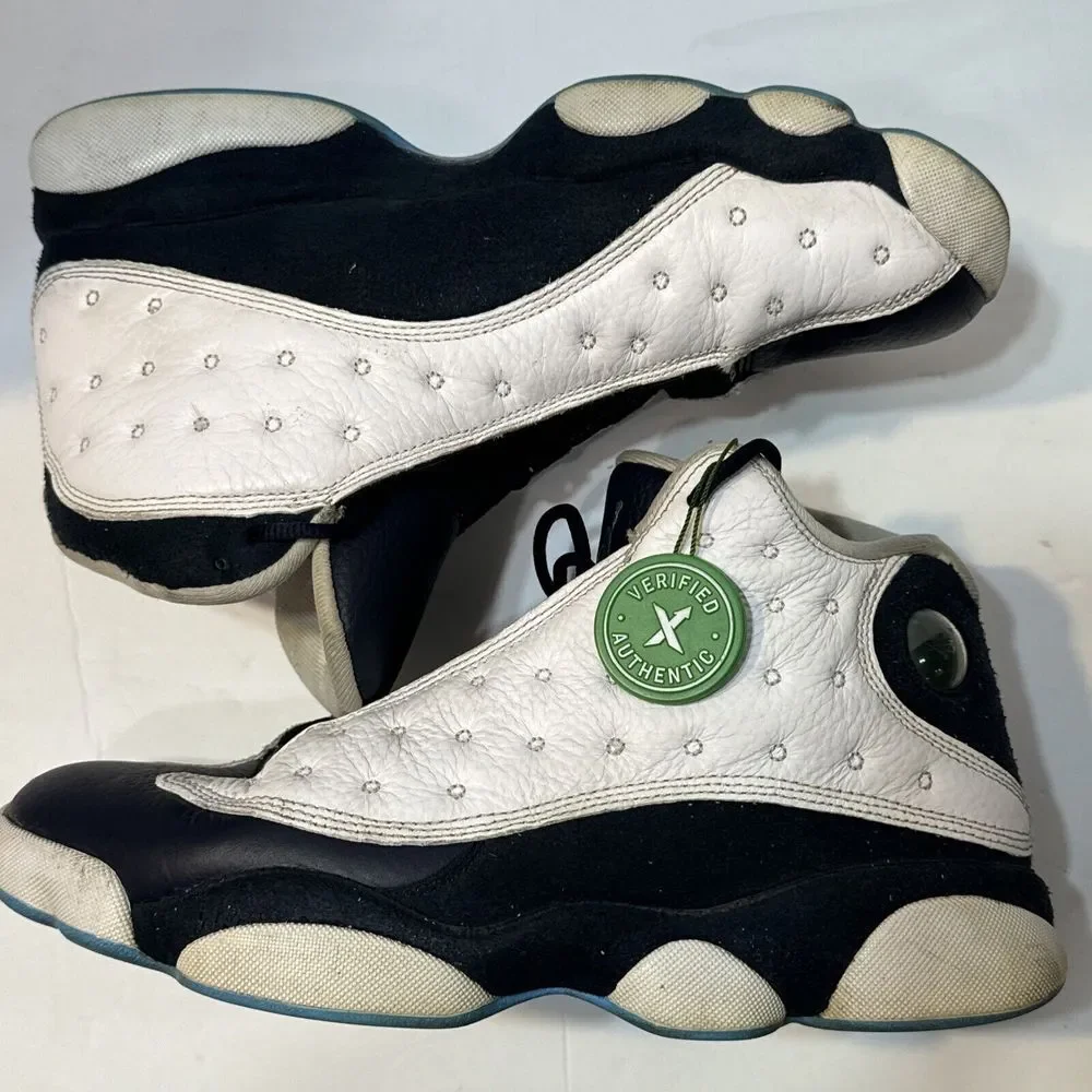 Air Jordan 13 Retro Obsidian 2021 Size 9 White Obsidian Powder Blue Stock X Cert